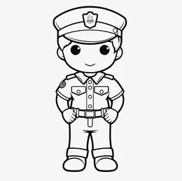 Dibujos para colorear e imprimir Policía