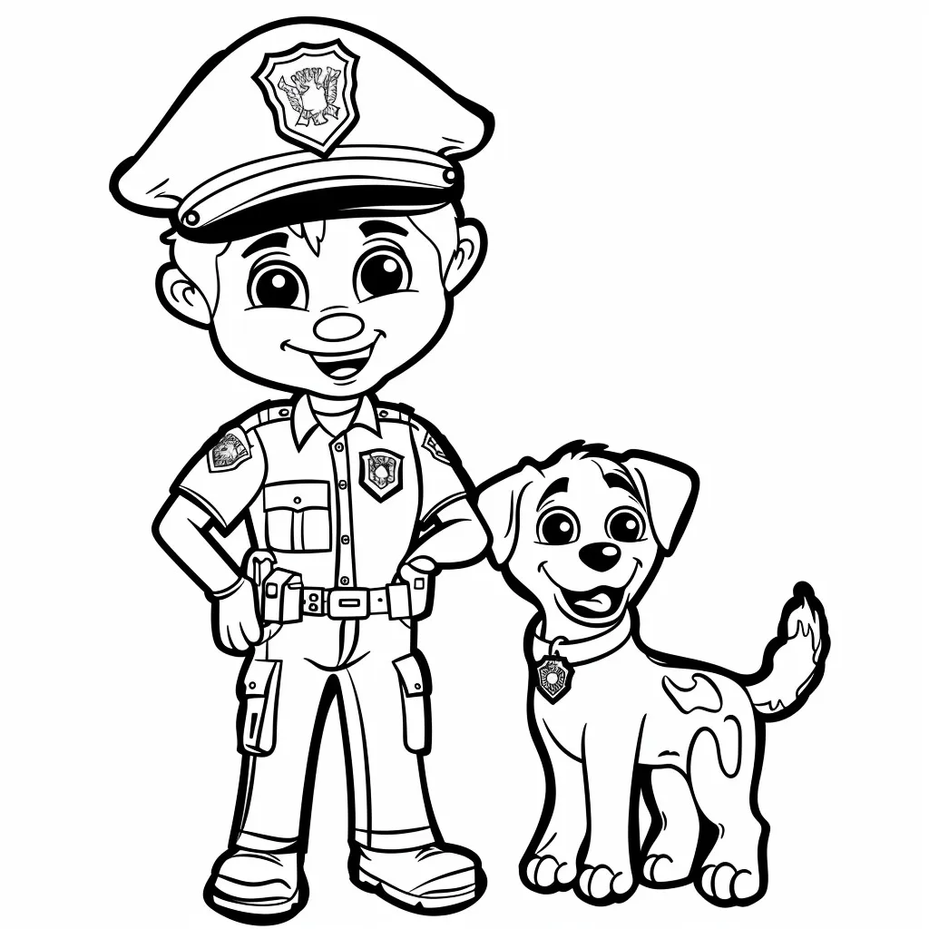 Dibujos para colorear e imprimir Policía