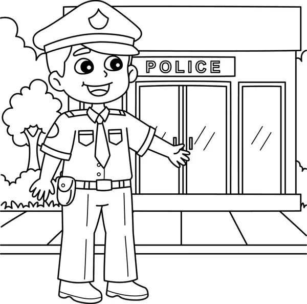 Dibujos para colorear e imprimir Policía