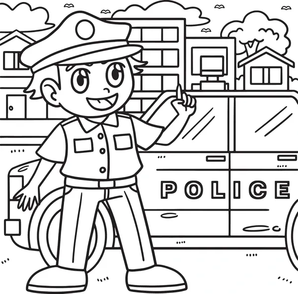 Dibujos para colorear e imprimir Policía