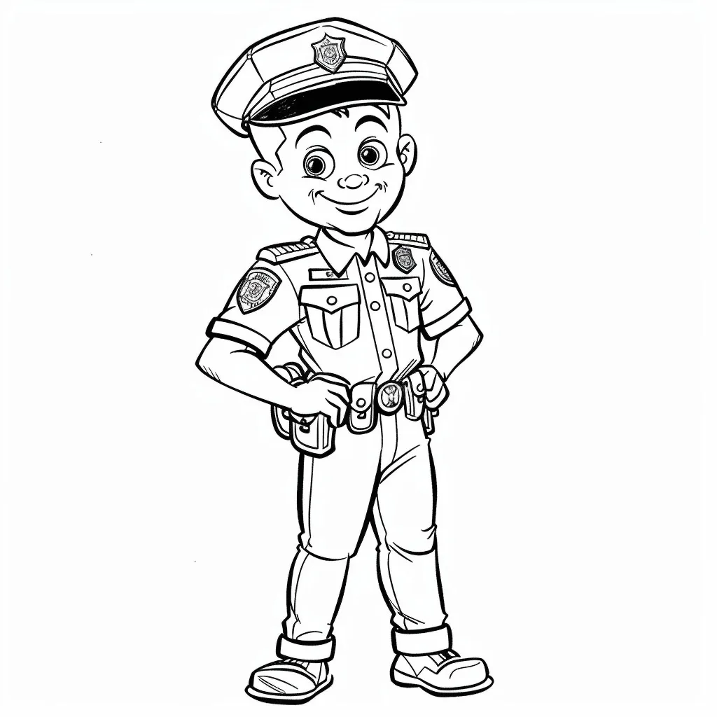 Dibujos para colorear e imprimir Policía